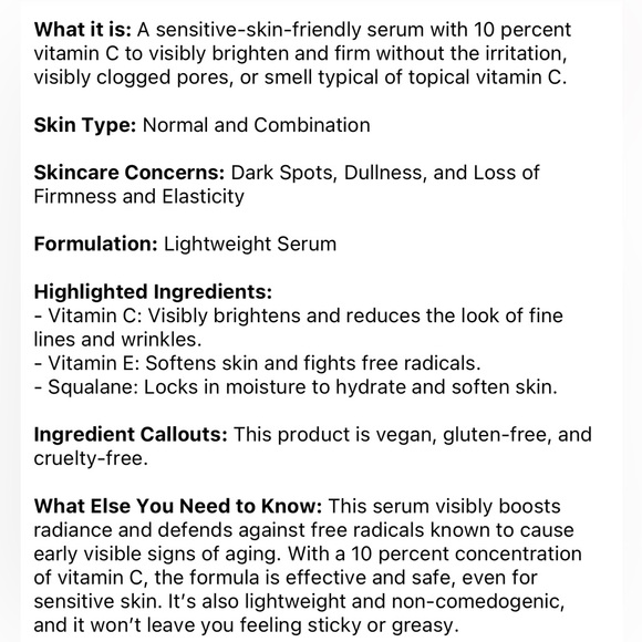 First Aid Beauty Skincare Pick 85 First Aid Beauty 0 Vitamin C